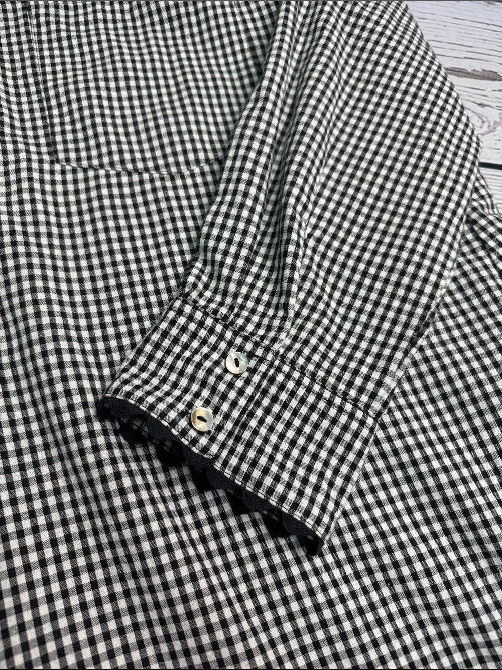 Women’s TUCKERNUCK Black And White Gingham Shirt Dress Size XL - Picture 3 of 6